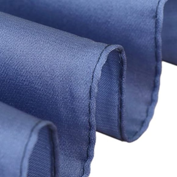 NWOT Blue Silk / Satin Feeling Scarf  27 x 27 " - for neck, hair, bag ect - Picture 4 of 5